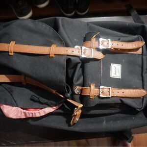 Herschel Supply Company Black Backpack with Brown Straps